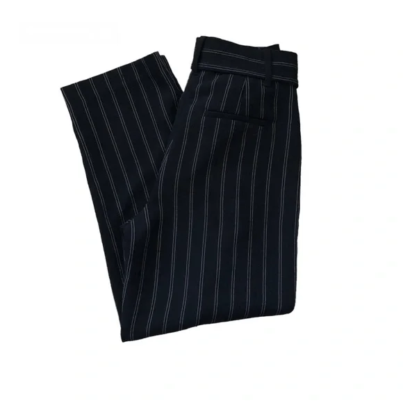 SOLD - Wilfred Aritzia Tie-Front Black Oak Pinstripe Jallade Trouser Pant Size 4 - Picture 16 of 16